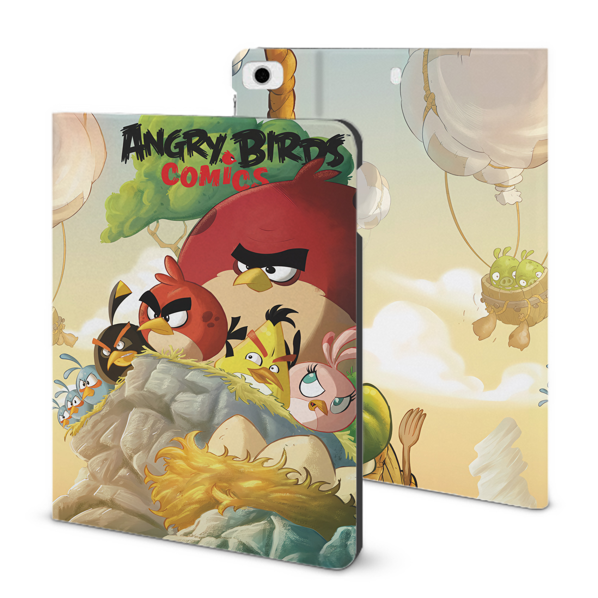 （画像用） Angry Birds アングリーバード IPad ケース ブック型 PUレザー TPU 耐衝撃 軽量 薄型 ペン収納なし 全面保護 IPad 各モデル対応